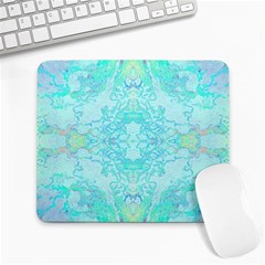 Green Tie Dye Kaleidoscope Opaque Color Large Mousepads