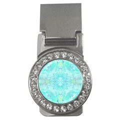 Green Tie Dye Kaleidoscope Opaque Color Money Clips (cz)  by Mariart