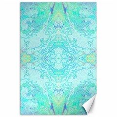 Green Tie Dye Kaleidoscope Opaque Color Canvas 20  X 30   by Mariart