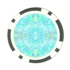 Green Tie Dye Kaleidoscope Opaque Color Poker Chip Card Guard by Mariart