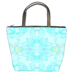 Green Tie Dye Kaleidoscope Opaque Color Bucket Bags