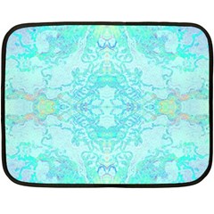 Green Tie Dye Kaleidoscope Opaque Color Double Sided Fleece Blanket (mini)  by Mariart