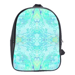 Green Tie Dye Kaleidoscope Opaque Color School Bags(large)  by Mariart