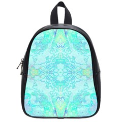 Green Tie Dye Kaleidoscope Opaque Color School Bags (small)  by Mariart