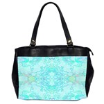 Green Tie Dye Kaleidoscope Opaque Color Office Handbags (2 Sides)  Front