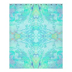 Green Tie Dye Kaleidoscope Opaque Color Shower Curtain 60  X 72  (medium) 