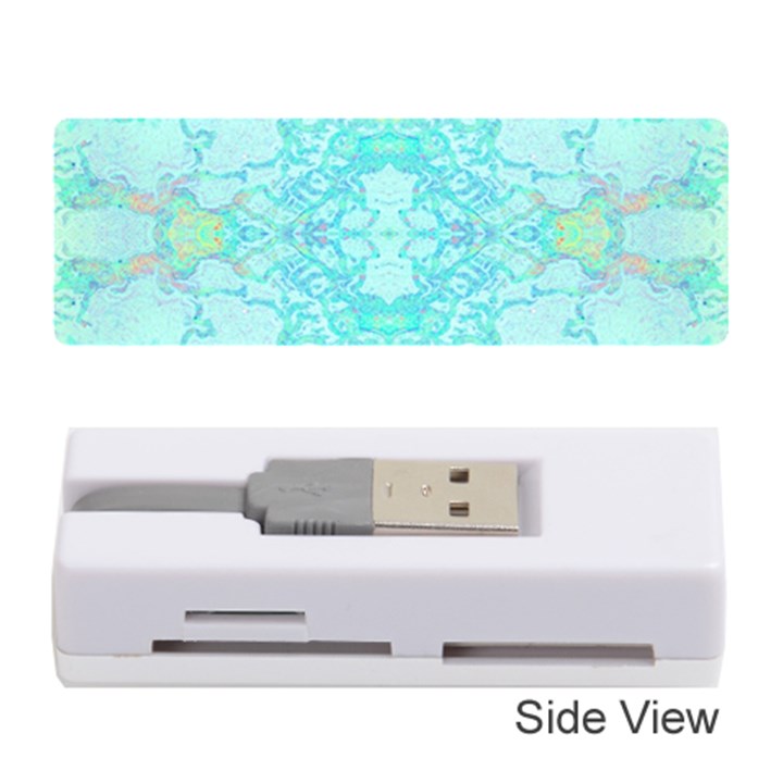 Green Tie Dye Kaleidoscope Opaque Color Memory Card Reader (Stick) 