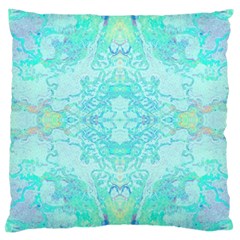 Green Tie Dye Kaleidoscope Opaque Color Large Cushion Case (two Sides)