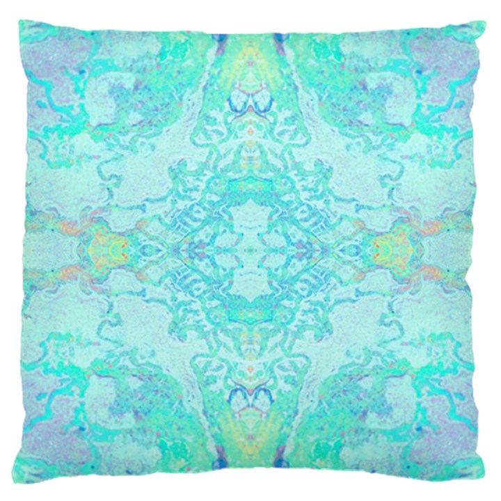 Green Tie Dye Kaleidoscope Opaque Color Large Cushion Case (Two Sides)