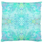 Green Tie Dye Kaleidoscope Opaque Color Large Cushion Case (Two Sides) Back