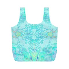 Green Tie Dye Kaleidoscope Opaque Color Full Print Recycle Bags (m) 