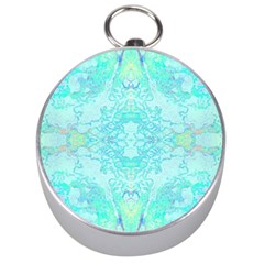 Green Tie Dye Kaleidoscope Opaque Color Silver Compasses by Mariart