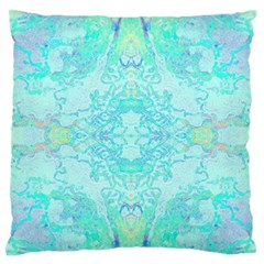 Green Tie Dye Kaleidoscope Opaque Color Large Flano Cushion Case (two Sides) by Mariart