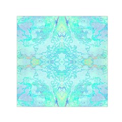 Green Tie Dye Kaleidoscope Opaque Color Small Satin Scarf (square)