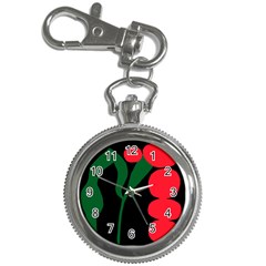 Illustrators Portraits Plants Green Red Polka Dots Key Chain Watches