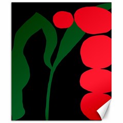 Illustrators Portraits Plants Green Red Polka Dots Canvas 20  X 24   by Mariart