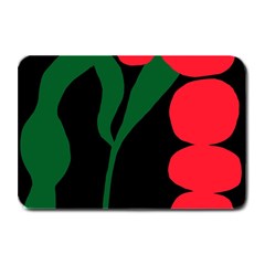 Illustrators Portraits Plants Green Red Polka Dots Plate Mats by Mariart