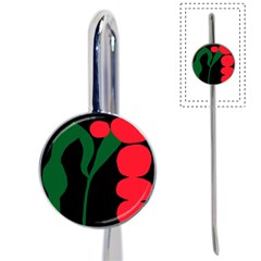 Illustrators Portraits Plants Green Red Polka Dots Book Mark by Mariart