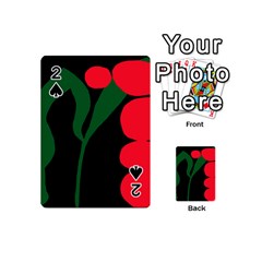 Illustrators Portraits Plants Green Red Polka Dots Playing Cards 54 (mini) 