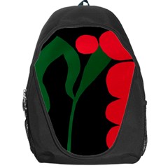 Illustrators Portraits Plants Green Red Polka Dots Backpack Bag by Mariart