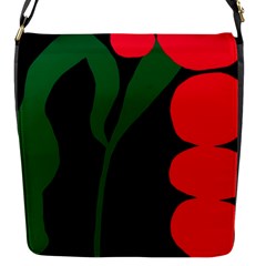 Illustrators Portraits Plants Green Red Polka Dots Flap Messenger Bag (s) by Mariart