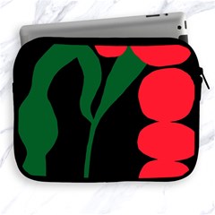 Illustrators Portraits Plants Green Red Polka Dots Apple Ipad 2/3/4 Zipper Cases by Mariart