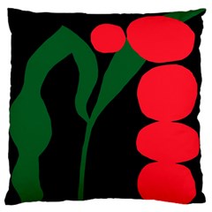 Illustrators Portraits Plants Green Red Polka Dots Standard Flano Cushion Case (one Side) by Mariart