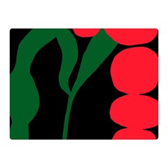 Illustrators Portraits Plants Green Red Polka Dots Double Sided Flano Blanket (mini)  by Mariart