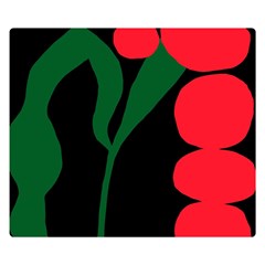 Illustrators Portraits Plants Green Red Polka Dots Double Sided Flano Blanket (small)  by Mariart