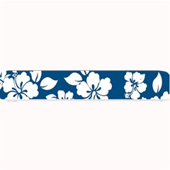 Hibiscus Flowers Seamless Blue White Hawaiian Small Bar Mats by Mariart