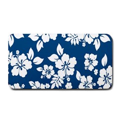 Hibiscus Flowers Seamless Blue White Hawaiian Medium Bar Mats by Mariart