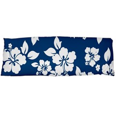 Hibiscus Flowers Seamless Blue White Hawaiian Body Pillow Case (dakimakura) by Mariart