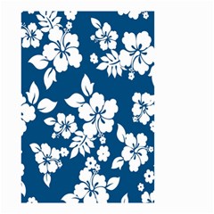 Hibiscus Flowers Seamless Blue White Hawaiian Small Garden Flag (two Sides) by Mariart