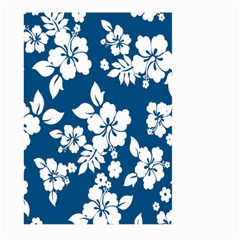 Hibiscus Flowers Seamless Blue White Hawaiian Large Garden Flag (two Sides) by Mariart