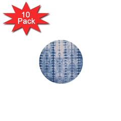 Indigo Grey Tie Dye Kaleidoscope Opaque Color 1  Mini Buttons (10 Pack) 