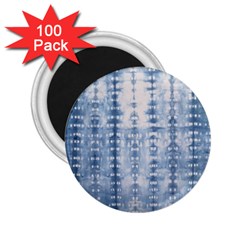 Indigo Grey Tie Dye Kaleidoscope Opaque Color 2 25  Magnets (100 Pack) 