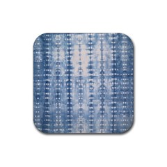 Indigo Grey Tie Dye Kaleidoscope Opaque Color Rubber Coaster (square)  by Mariart