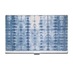 Indigo Grey Tie Dye Kaleidoscope Opaque Color Business Card Holders