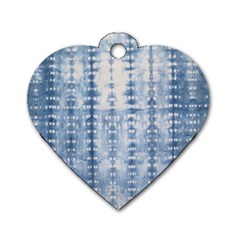 Indigo Grey Tie Dye Kaleidoscope Opaque Color Dog Tag Heart (two Sides) by Mariart