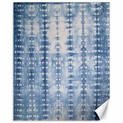 Indigo Grey Tie Dye Kaleidoscope Opaque Color Canvas 11  X 14   by Mariart