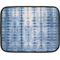 Indigo Grey Tie Dye Kaleidoscope Opaque Color Fleece Blanket (mini) by Mariart