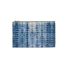 Indigo Grey Tie Dye Kaleidoscope Opaque Color Cosmetic Bag (small)  by Mariart