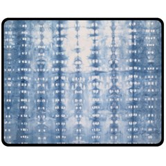 Indigo Grey Tie Dye Kaleidoscope Opaque Color Fleece Blanket (medium)  by Mariart