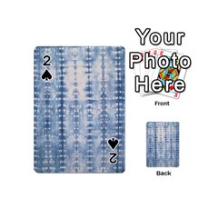 Indigo Grey Tie Dye Kaleidoscope Opaque Color Playing Cards 54 (mini)  by Mariart