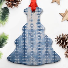 Indigo Grey Tie Dye Kaleidoscope Opaque Color Christmas Tree Ornament (two Sides) by Mariart