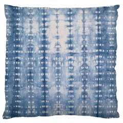 Indigo Grey Tie Dye Kaleidoscope Opaque Color Large Cushion Case (one Side) by Mariart