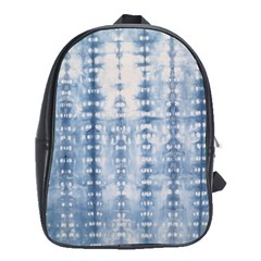 Indigo Grey Tie Dye Kaleidoscope Opaque Color School Bags (xl) 