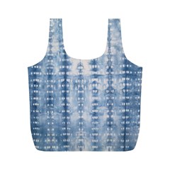 Indigo Grey Tie Dye Kaleidoscope Opaque Color Full Print Recycle Bags (m)  by Mariart