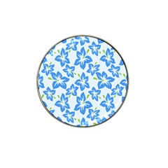 Hibiscus Flowers Seamless Blue Hat Clip Ball Marker (10 Pack) by Mariart