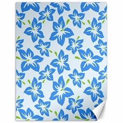 Hibiscus Flowers Seamless Blue Canvas 12  X 16  